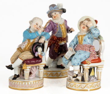 (3) Meissen Porcelain Figures